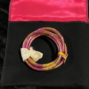 NWT BuDhaGirl Pink and Gold Koi Bangles